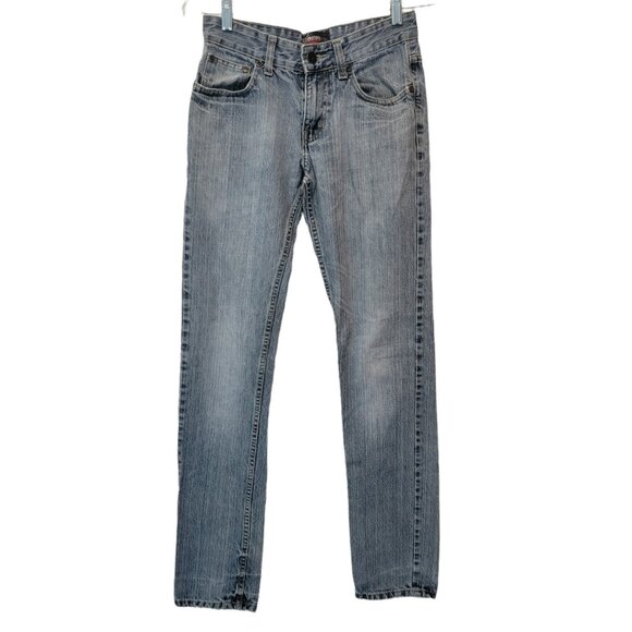 Buffalo David Bitton Jeans Women Size 28 Medium Wash Semi Distressed Mid Rise - Picture 1 of 5